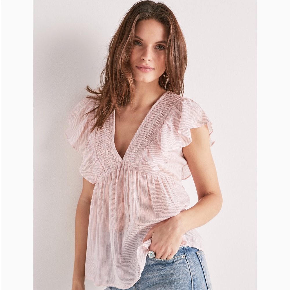 Lucky Brand Stripe Phoebe Top~ NWT!